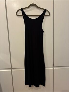 Aritzia Wilfred Free Black Sleeveless Ribbed Tank Dress